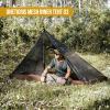 OneTigris Mesh Teepee Tent, Ultralight 1 Person Screen Room with Waterproof Bathtub Floor for Outdoor Camping Hiking Backpacking Bushcraft Tarp Hot Tent Shelter view 4