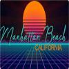 Manhattan Beach California 2 X 1.25-Inch Vinyl Decal Stiker Retro Neon Design view 1