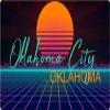 Oklahoma City Oklahoma 2 X 1.25-Inch Vinyl Decal Stiker Retro Neon Design view 1