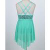 RUNQHUI Kids Girls Sequined Ballet Lyrical Modern Dance Dress Gymnastics Leotard Ballerina Dancewear Mint_Green 10 Years view 3