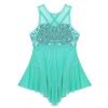 RUNQHUI Kids Girls Sequined Ballet Lyrical Modern Dance Dress Gymnastics Leotard Ballerina Dancewear Mint_Green 10 Years view 4