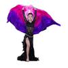 Aumulen 8mm Girls Hand-made Belly Dance Silk Scarf Veils Gradual Colors (Purple Rose Pink) view 1