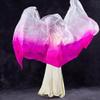 Aumulen 8mm Girls Hand-made Belly Dance Silk Scarf Veils Gradual Colors (Rose Pink) view 2