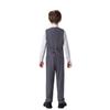 Toddler Suit for Boys Tuxedo Vest Set Dress Clothes for Wedding Kids Grey Ring Bearer Suits Formal Dresswear Size 6 view 3