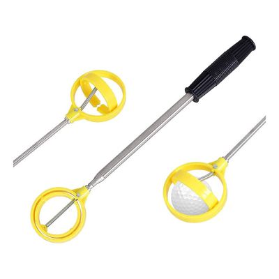 HUIJK Golf Ball Retriever for Putter,Lightweight and Durable Telescopic Golf Ball Retriever for Water Golf Accessories Golf Gift,Yellow