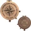 Personalized Custom Compass (6 Designs) Engraved on a Brass Compass - Vintage Style Working Compass in a Gift Box view 1