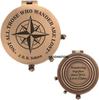 Personalized Custom Compass (6 Designs) Engraved on a Brass Compass - Vintage Style Working Compass in a Gift Box view 3