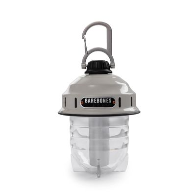 Barebones Beacon Hanging Light Vintage White, Rechargeable LED Camping Lantern with Adjustable Brightness Weatherproof Vintage-Style Hanging Lantern for Outdoor Adventures and Year-Round Use