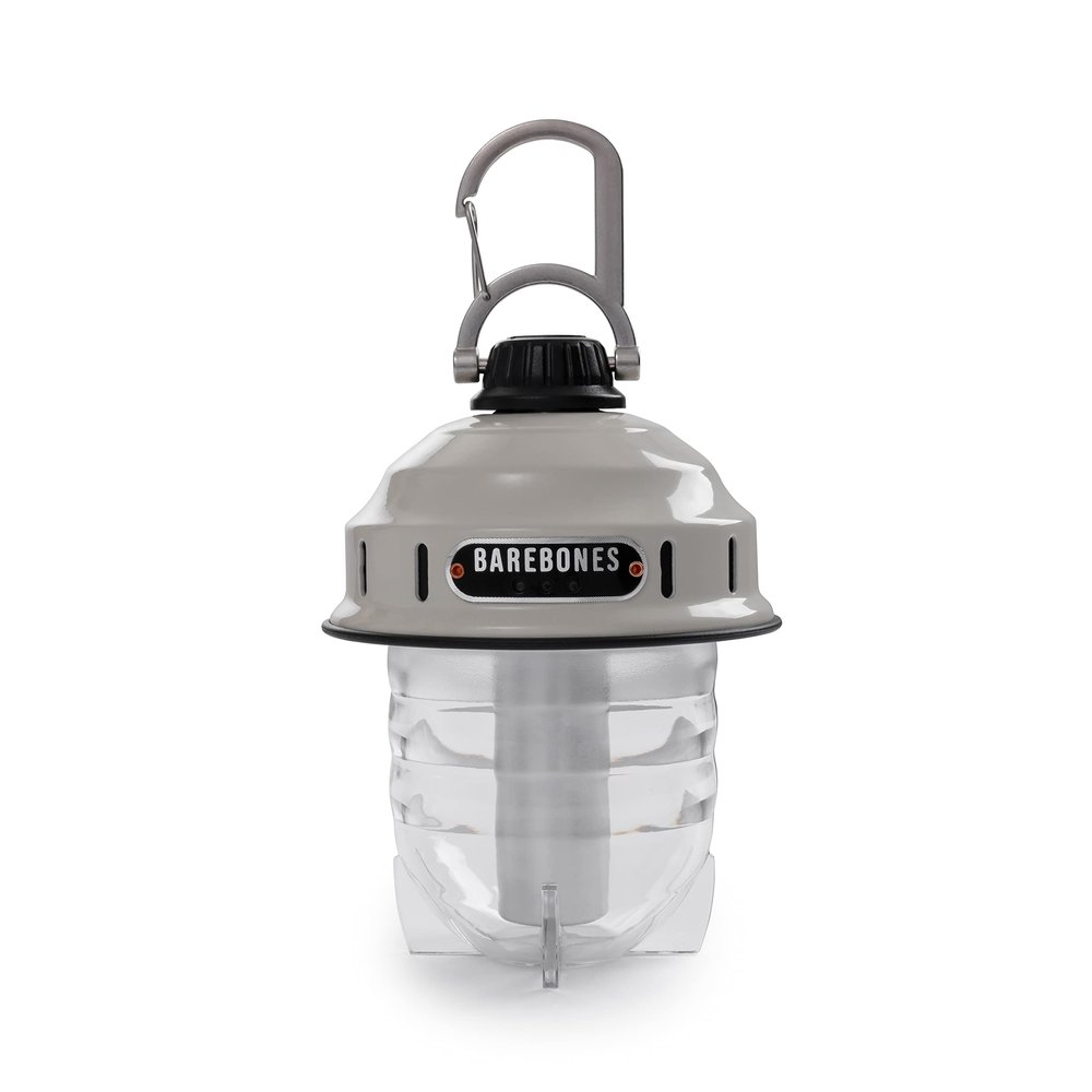 Barebones Beacon Hanging Light Vintage White, Rechargeable LED Camping Lantern with Adjustable Brightness Weatherproof Vintage-Style Hanging Lantern for Outdoor Adventures and Year-Round Use