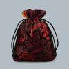 Only My Live Home Small Dragon Pattern Jewelry Gift Pouch Drawstring Chinese Style Silk Brocade Pouch Jewelry Packaging Women Jewellery Storage Bag with Lined (10, black) view 1