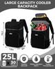 BAGLHER Cooler Backpack 30 Cans, Leakproof Waterproof Cooler Bag with 5 Reusable Ice Pack for Camping, Beach, Hiking, Black view 2