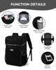 BAGLHER Cooler Backpack 30 Cans, Leakproof Waterproof Cooler Bag with 5 Reusable Ice Pack for Camping, Beach, Hiking, Black view 3