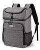 BAGLHER Cooler Backpack 30 Cans, Leakproof Waterproof Cooler Bag with 5 Reusable Ice Pack for Camping, Beach, Hiking, Grey view 1