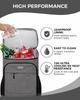 BAGLHER Cooler Backpack 30 Cans, Leakproof Waterproof Cooler Bag with 5 Reusable Ice Pack for Camping, Beach, Hiking, Grey view 4