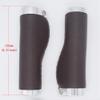BBxunsless Mountain Bike Handlebar Lever Grips Vintage Handmade Leather Bike Grips Handlebar Inner Diameter 22.2mm Length 135mm for MTB BMX Mountain Bike (Brown-B) view 2