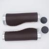 BBxunsless Mountain Bike Handlebar Lever Grips Vintage Handmade Leather Bike Grips Handlebar Inner Diameter 22.2mm Length 135mm for MTB BMX Mountain Bike (Brown-B) view 3