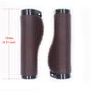 BBxunsless Mountain Bike Handlebar Lever Grips Vintage Handmade Leather Bike Grips Handlebar Inner Diameter 22.2mm Length 135mm for MTB BMX Mountain Bike (Brown-A) view 2