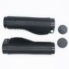 BBxunsless Mountain Bike Handlebar Lever Grips Vintage Handmade Leather Bike Grips Handlebar Inner Diameter 22.2mm Length 135mm for MTB BMX Mountain Bike (Black-A) view 3