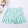 Womens Dance Booty Shorts Sexy High Waisted Pleated Tennis Skirts Ruffled Sheer Hot Short Pant Athletic Golf Yoga Shorts Blue view 4