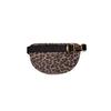Revelry Amigo Waist Pack Hip Bag Small Exterior Trim, Brass Hardware for Men & Women Hip Bum Bag with WaterProof Zip Lock for Outdoors Workout Traveling Casual Running Hiking Cycling - Leopard view 3