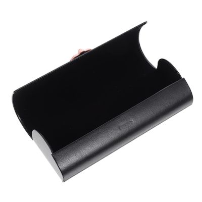 EXCEART Portable Eyeglass Case Compact Pu Holder for Sunglasses and Simple Design for Easy Storage and for Travel and Daily Use Black