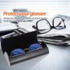 EXCEART Portable Eyeglass Case Compact Pu Holder for Sunglasses and Simple Design for Easy Storage and for Travel and Daily Use Black view 3