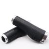 BBxunsless Mountain Bike Handlebar Lever Grips Vintage Handmade Leather Bike Grips Handlebar Inner Diameter 22.2mm Length 135mm for MTB BMX Mountain Bike (Black-B) view 1