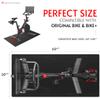 Bike Trainer Mat Compatible with Peloton Bike, for Treadmill & Row, THK 6mm, Under Mat Protect Hardwood Floor Carpet, Trainer Accessory for Indoor Stationary Exercise Bicycle view 4