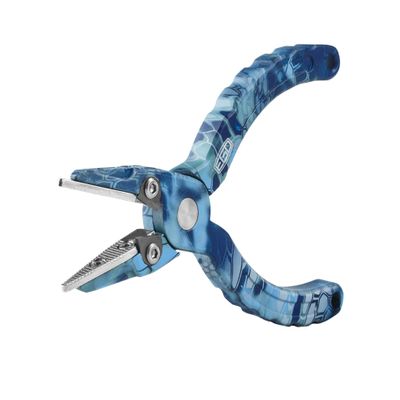 Ego Kryptek Fishing Pliers, Fishhook Remover, Weight Crimper, Stainless Steel Jaws, Aircraft Aluminum Body, Contoured Handle, Camo