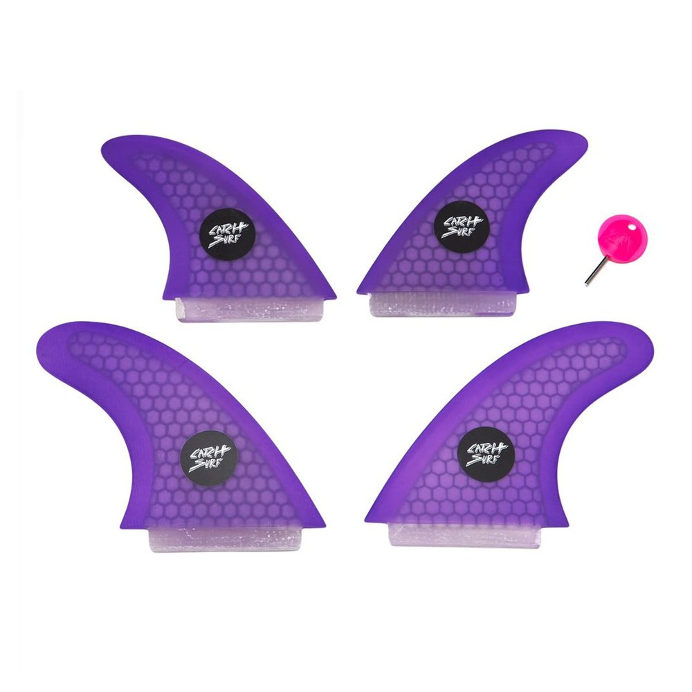 Catch Surf Ultra Hi-Perf Honyecomb Quad Surfboard Fin Set - Purple