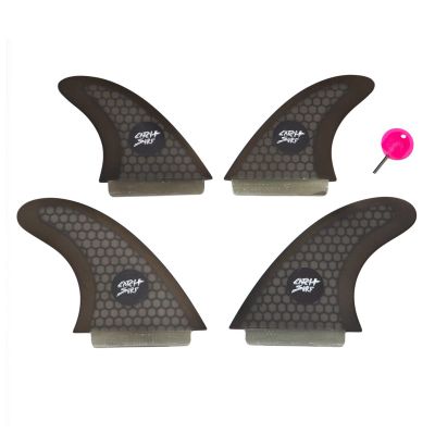 Catch Surf Ultra Hi-Perf Honyecomb Quad Surfboard Fin Set - Black
