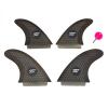 Catch Surf Ultra Hi-Perf Honyecomb Quad Surfboard Fin Set - Black view 1