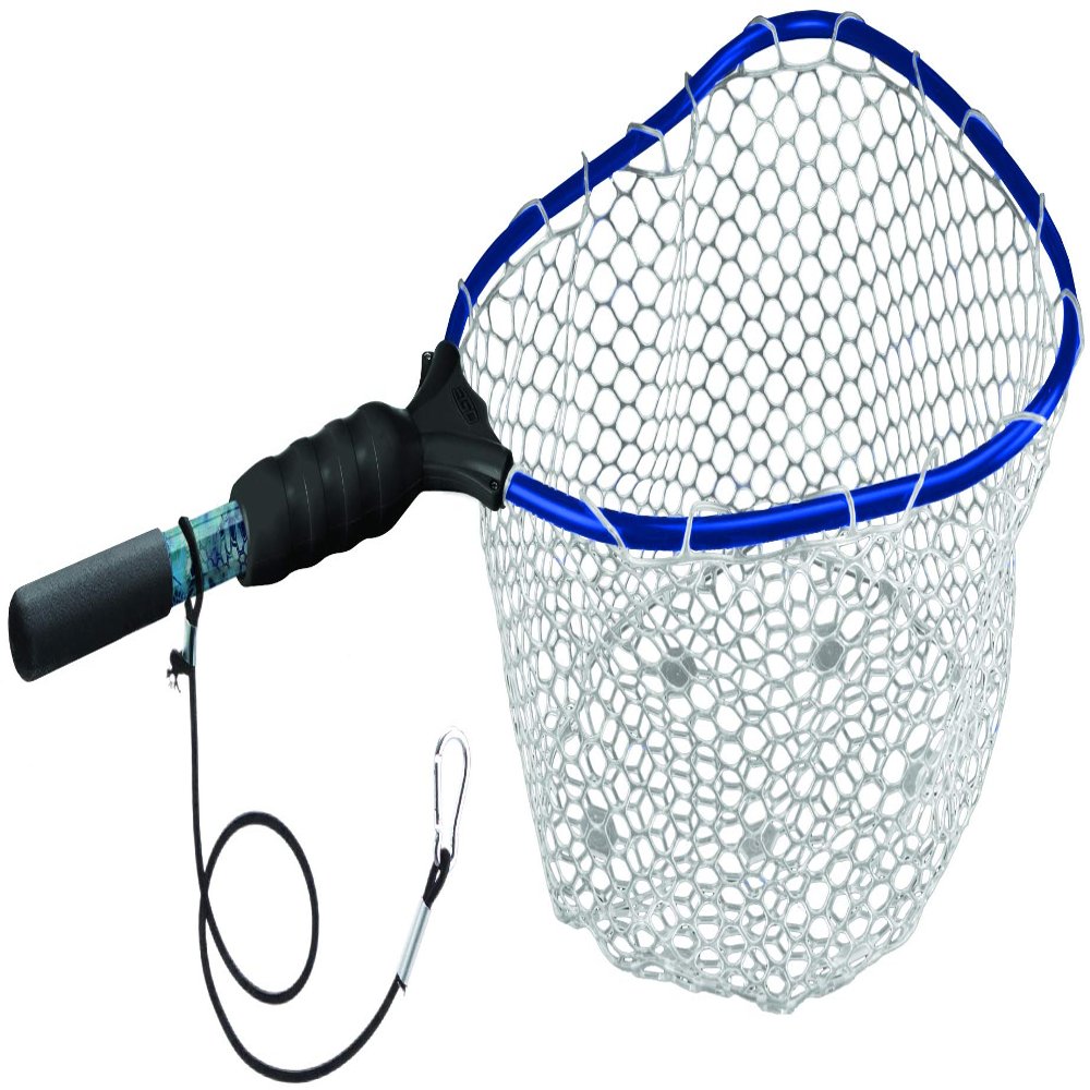 Ego S1 Slider Fishing Net, Ultimate Fishermens Tool Fixed Handle, Replaceable Head, Salt & Freshwater, 17x19 Inch Hoop