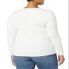Amazon Essentials Women's Long-Sleeve Sweater Fine Gauge Stretch Scoop Neck, Available in Plus Sizes, Ivory, 3X view 2