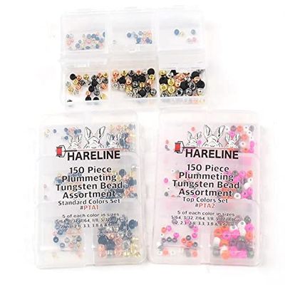 Hareline 150 Piece Plummeting Tungsten Bead Assortment- Top Colors