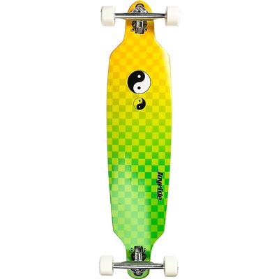 Joyride Ying Yang Drop Through Complete Longboard Skateboard -39 Green/Yellow Fade
