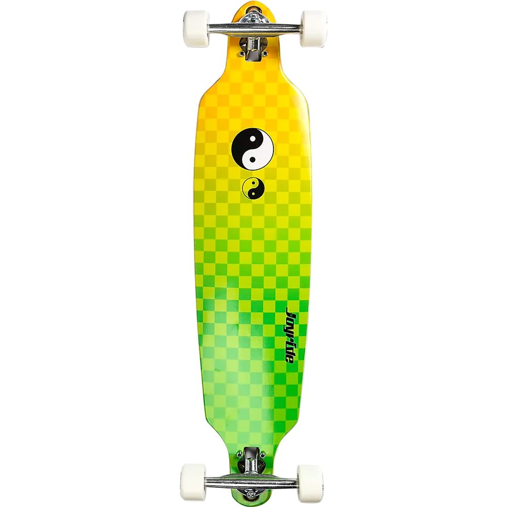Joyride Ying Yang Drop Through Complete Longboard Skateboard -39 Green/Yellow Fade