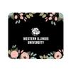 Mouse Pad, Fabric, Western Illinois University Standard/Floral Pink view 1