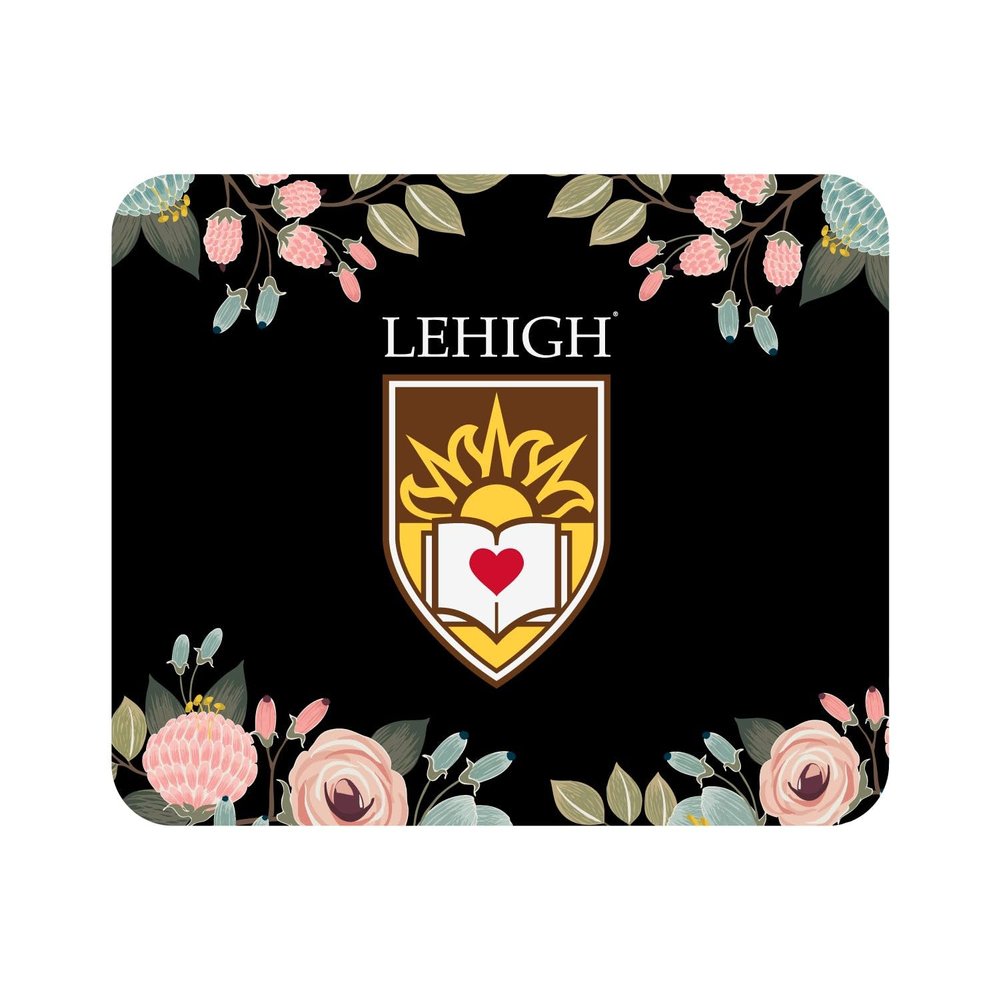Mouse Pad, Fabric, Lehigh University Standard/Floral Pink