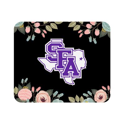 Mouse Pad, Fabric, Stephen F. Austin State University Standard/Floral Pink
