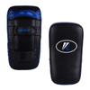 Kruzak Muay Thai Kick Pad for Training, Kicking Strike Shield for Kickboxing Martial Arts Sparring Taekwondo Muay Thai MMA Karate and Combat Sports (Black/Blue Pack of 2) view 1