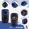 Kruzak Muay Thai Kick Pad for Training, Kicking Strike Shield for Kickboxing Martial Arts Sparring Taekwondo Muay Thai MMA Karate and Combat Sports (Black/Blue Pack of 2) view 2