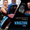 Kruzak Muay Thai Kick Pad for Training, Kicking Strike Shield for Kickboxing Martial Arts Sparring Taekwondo Muay Thai MMA Karate and Combat Sports (Black/Blue Pack of 2) view 3