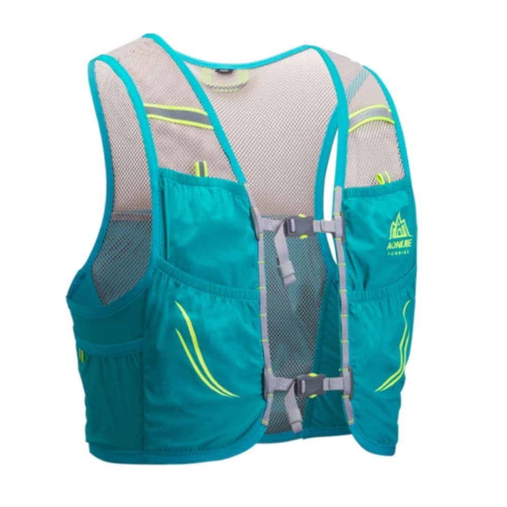 2.5L Hydration Backpack Vest Running Race Vest Breathable Lightweight Pack for Cycling Hiking Camping (Turquoise, S/M)