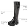 Western Chief Women Solid Tall Waterproof Rain Boot, Black Gloss, 7 view 2