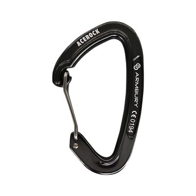 ARMBURY Climbing Acerock Wire Carabiner - Heavy Duty Keylock Nose Quick Release Wire Gate Carabiner Ideal for Sport and Trad Climbing Multifunctional Large Clip for Camping Hiking Hammocks - Gray