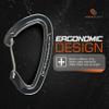 ARMBURY Climbing Acerock Wire Carabiner - Heavy Duty Keylock Nose Quick Release Wire Gate Carabiner Ideal for Sport and Trad Climbing Multifunctional Large Clip for Camping Hiking Hammocks - Gray view 3