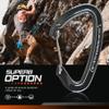 ARMBURY Climbing Acerock Wire Carabiner - Heavy Duty Keylock Nose Quick Release Wire Gate Carabiner Ideal for Sport and Trad Climbing Multifunctional Large Clip for Camping Hiking Hammocks - Gray view 4