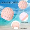 2 Pcs Lace Vintage Swim Cap Flower Floral Petal Retro Style Bathing Caps Pink Black Women's Long and Short Hair Swimming Hat Not Waterproof view 2