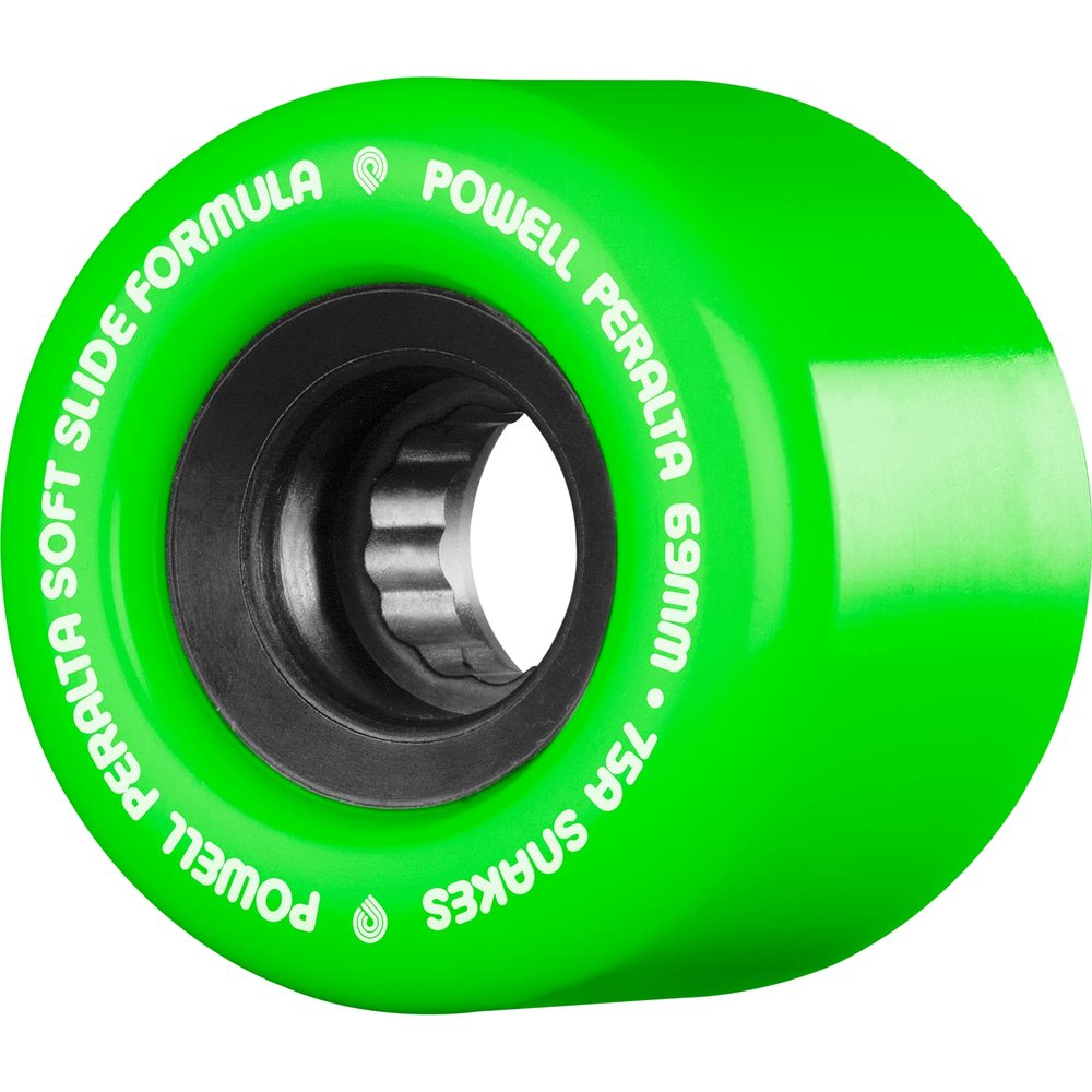 Powell Peralta Snakes 69mm 75a Green/Black W/White Longboard Wheels (Set of 4)